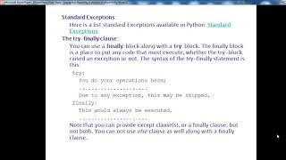 Lecture 10   Exception Handling in Python by Dr  A V Turukmane
