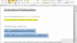 Using Word 2010 - Remove Text Formatting