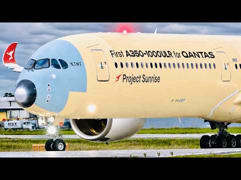 ✈️ FIRST EVER QANTAS A350-1000ULR Landing & Take Off at Melbourne Airport