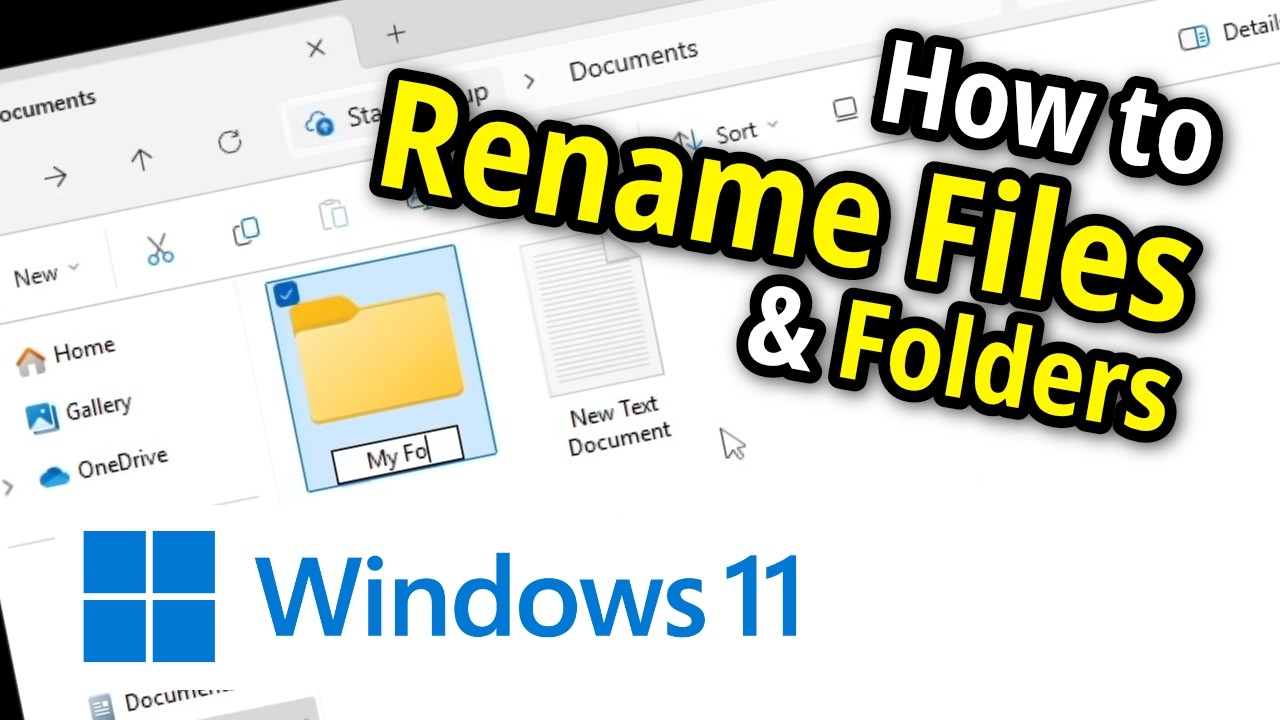 #Windows 11: How to Rename Files and Folders - YouTube