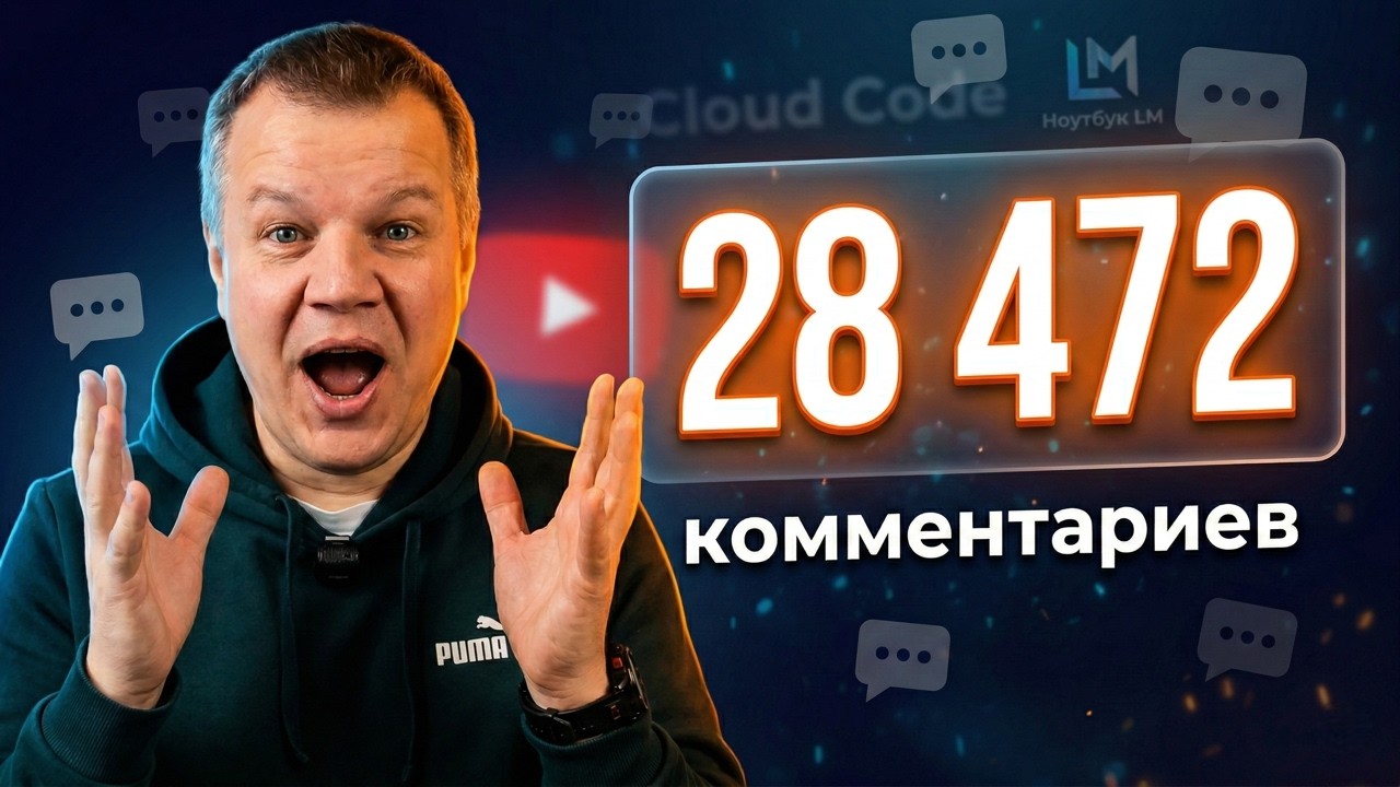 Как я вытащил золото с YouTube: 28 000 комментариев в NotebookLM с помощью Claude Code