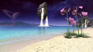 ALIEN WORLD BEACH | Ocean and waterfall sounds for relaxation by Cryoskape 1,843 views 2 years ago 11 hours, 56 minutes