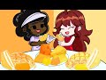 Yellow Food VS Orange Food Challenge Mukbang - FRIDAY NIGHT FUNKIN’ Mukbang