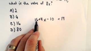 SAT Math - Question 4, Section 2, 2016 Edition and Beyond