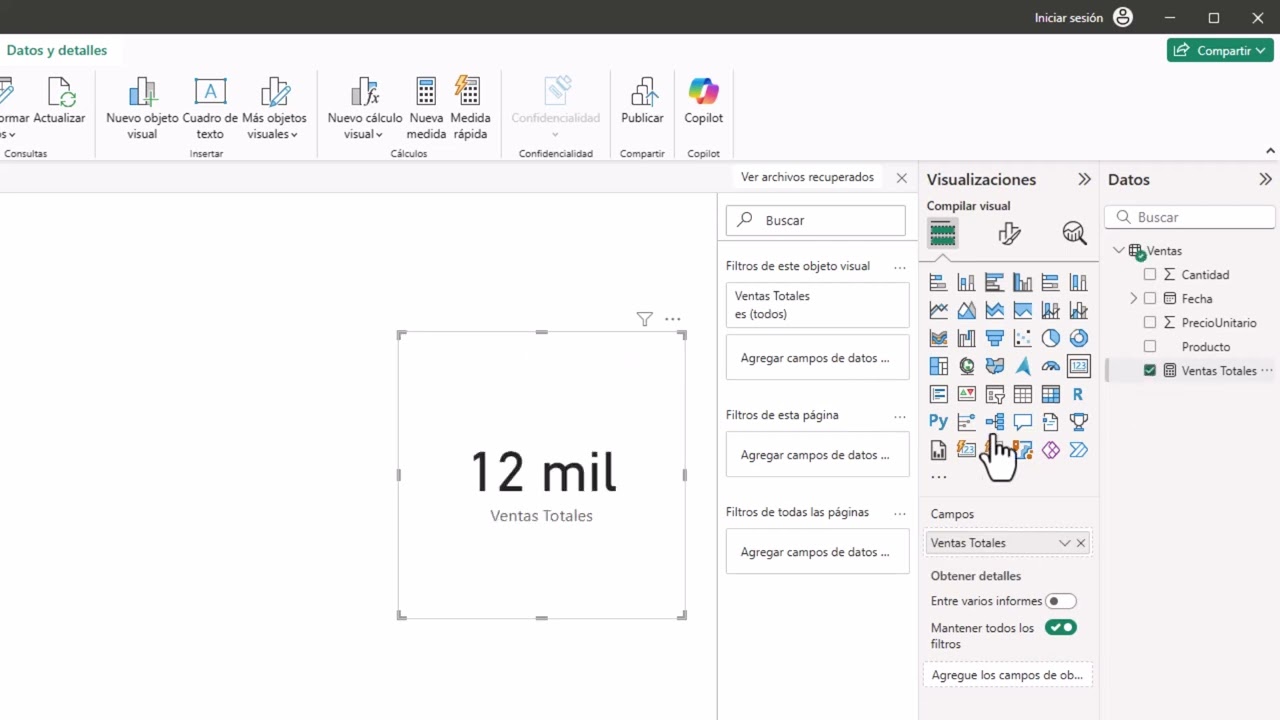 Power BI: Calcular las ventas totales de Laptop