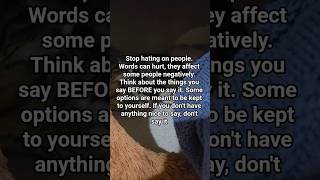 The genuinely needs to stop. Example A, the haters I see on my friend's channel #hatersbackoff