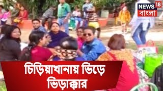 নেমেছে কলকাতার পারদ, চিড়িয়াখানায় ভিড়ে ভিড়াক্কার