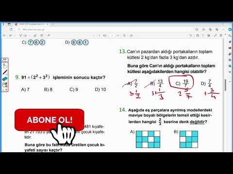 5.Sınıf 2020 Bursluluk Sınavı Matematik Soruları Çözümü