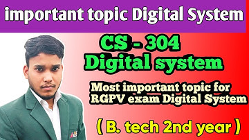 Important topic |Digital system | Rgpv exam | All unit 1to 5th unit important topic,question 3rd sem