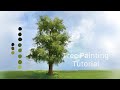 Painting a tree in procreate tutorial  colours light and brushes explained