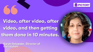 Pictory Customer Case Study,  Sarah - 'It saves you hours and hours of creation time'