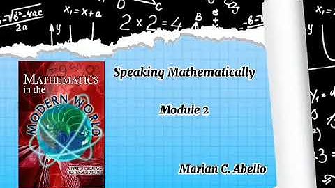 Speaking Mathematically Module2