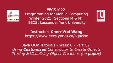 [HD] EECS1022 W21 - Java Tutorials - Week 6 - Part C2 - Tracing Object Creations (on Paper)