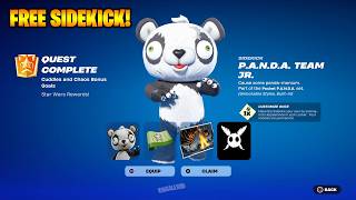 How To Get P.A.N.D.A Team Jr. Sidekick for FREE In Fortnite! (Unlocked LEGO P.A.N.D.A Team Jr Style)