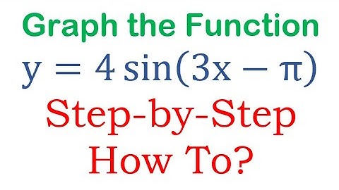Graph the Trigonometric Function y = 4sin(3x-pi). Step-by-Step - How To?