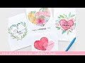 15 MINUTE DIY VALENTINES CARDS: Four easy watercolor designs