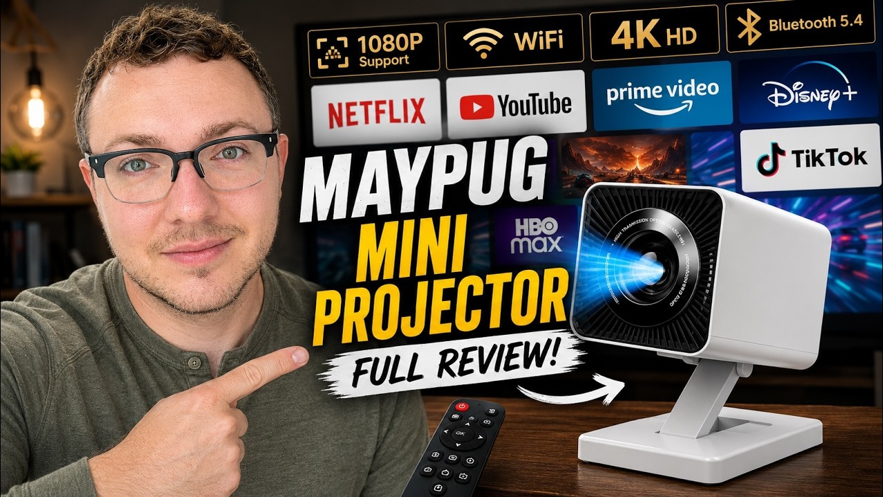 Maypug Mini Projector Full Review and Demo - YouTube