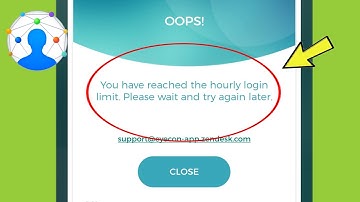 Eyecon App | You have reached the hourly login limit. Please wait and try again later Problem