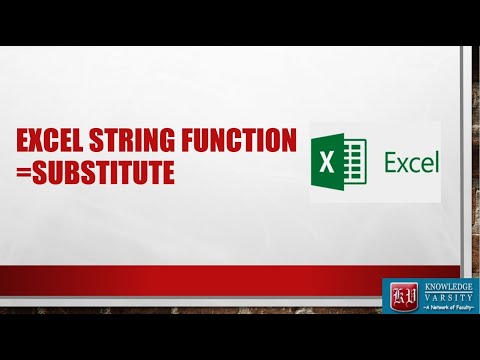 Excel String Function - Substitute