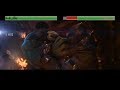 Hulk vs Thanos...with healthbars