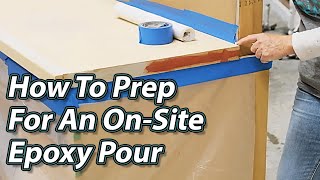 Tips And Tricks To Prep Your Countertop Area For An On-Site Epoxy Pour | RK3 Designs