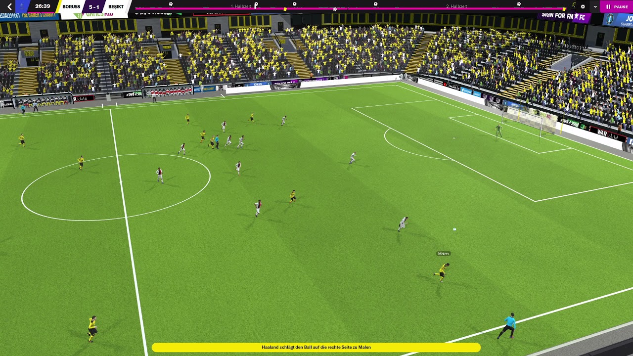 BVB vs. Besiktas - Haaland 2:0 - Highlight - Football Manager 2022