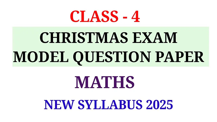 CLASS 4 CHRISTMAS EXAM MODEL QUESTION PAPER MATHS | STD 4 SECOND TERM MODEL QUESTION PAPER MATHS 