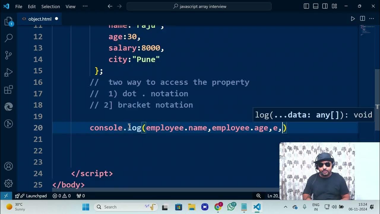 #javascript_interview_questions | how to access property of object ...