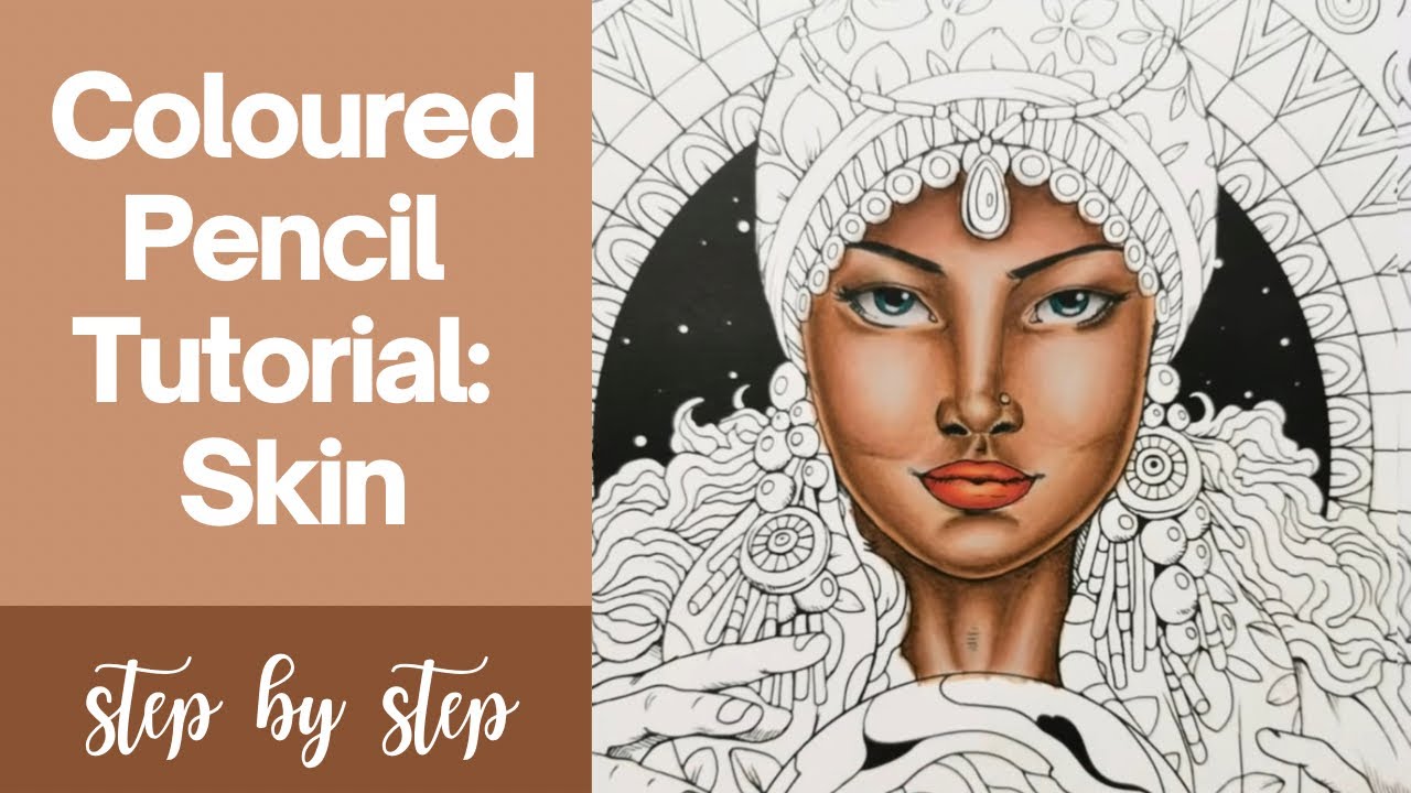 Tutorial: Skin in Coloured Pencil (front facing portrait)