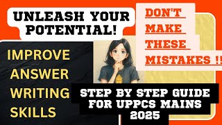 UPPCS Mains 2025 ultimate guide for answer writing in 40 days . #uppsc #uppcsmains2025  #uppcs #upsc