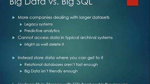 Big SQL Analytics - Cloudera Using Impala