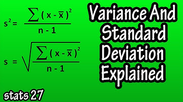 How To Find Calculate Standard Deviation And Variance - And Standard Deviation Explained And Formula