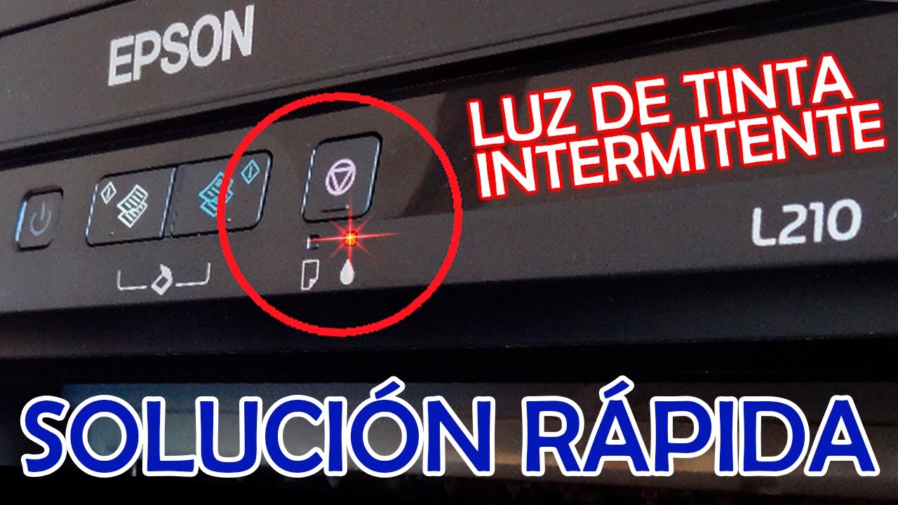 LED TINTA ROJO EPSON L210 / LUZ ROJA INTERMITENTE - SOLUCIÓN RÁPIDA -  YouTube