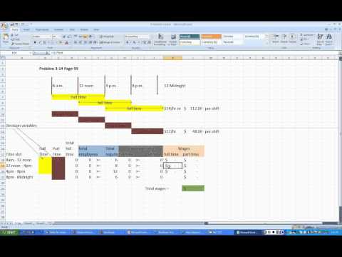 Problem 3-14 - Linear Programming Applications
