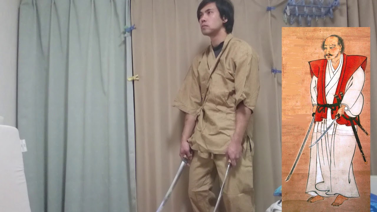 宮本武蔵の肖像画のマネを長い間やってみた Youtube