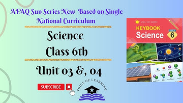 AFAQ Science Class 6 Unit 3 and 4 Sun Series New Based on Single National Curriculum