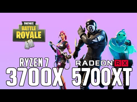 Fortnite Battle Royale on Ryzen 7 3700x + RX 5700 XT 1080p, 1440p