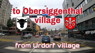 🚙Driving from Urdorf village_Zurich to Obersiggenthal village_Aargau - Switzerland🇨🇭