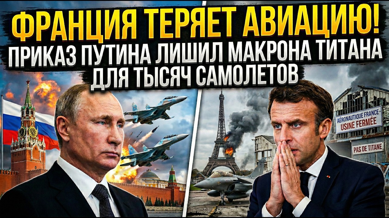 ФРАНЦИЯ ТЕРЯЕТ АВИАЦИЮ! Приказ Путина лишил Макрона титана для тысяч самолетов