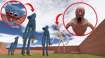 Scp 096 vs Huggy Wuggy Poppy Playtime #garrysmod #scp #scp096 #huggywuggy