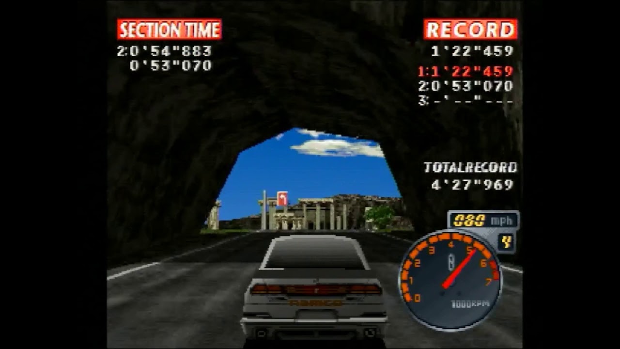 RAGE Racer | Mythical Coast Time Attack | RetroTink2x S-Video [PSX]