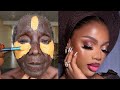 MUST WATCH 😳🔥VIRAL NIGERIAN BRIDAL MAKEUP AND GELE TRANSFORMATION💄MAKEUP TUTORIAL ✂️