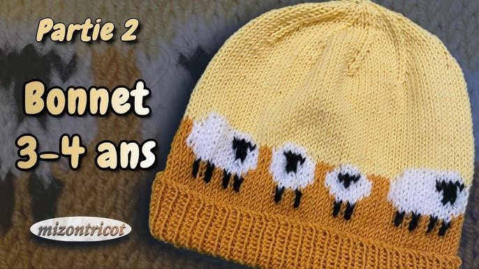 TRICOT] BONNET ♥ pour ENFANT 3-4 ans ♥ Partie 1 🐑 