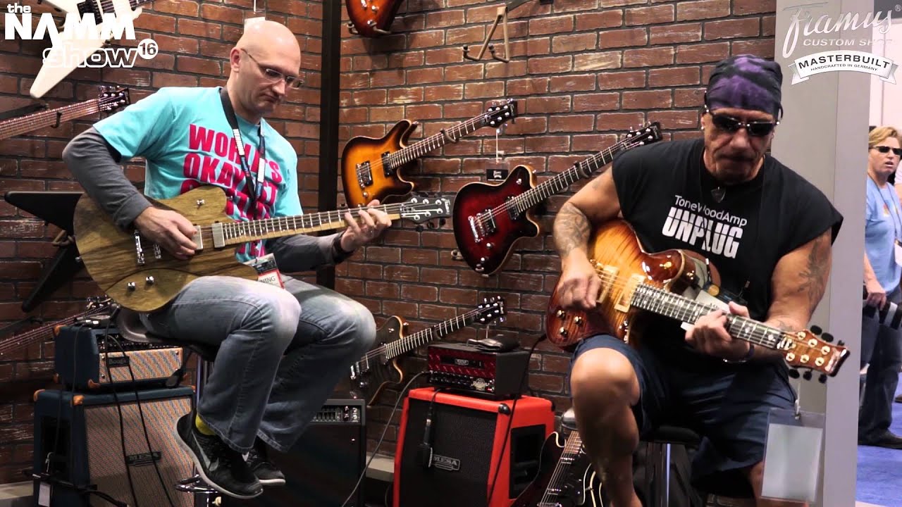 NAMM 2016 - Framus Jam - Henning Pauly and Mike Gallaher