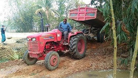 Mahindra Tractor Amazing Soil Unloading Facilities Video | Digital Dump System Of Hydraulic Tractor