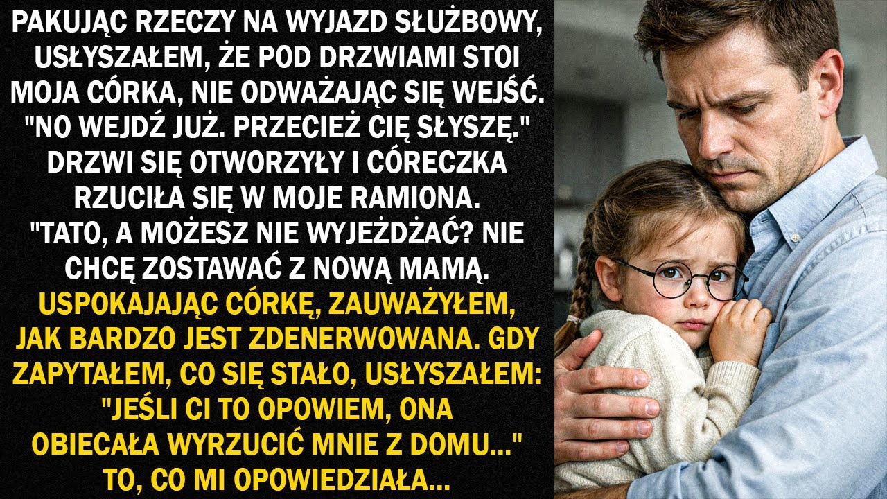 Pakując rzeczy na wyjazd służbowy, usłyszałem, że pod drzwiami stoi moja córka, nie odważając...