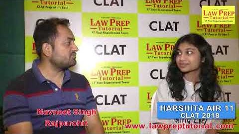 interview of CLAT 2018 Topper AIR 11 Harshita Gupta with Mentor Shri Navneet Sire