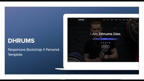 Dhrums - Responsive Bootstrap 4 Personal Template | Themeforest Templates