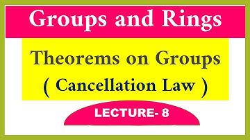 Theorems on Groups | Cancellation law | Lec-8 | Groups & Rings | Abstract Algebra | Maths |
