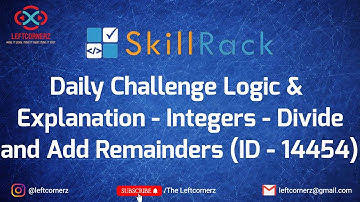 integers - divide and add remainders (19-09-2021) | skillrack daily challenge